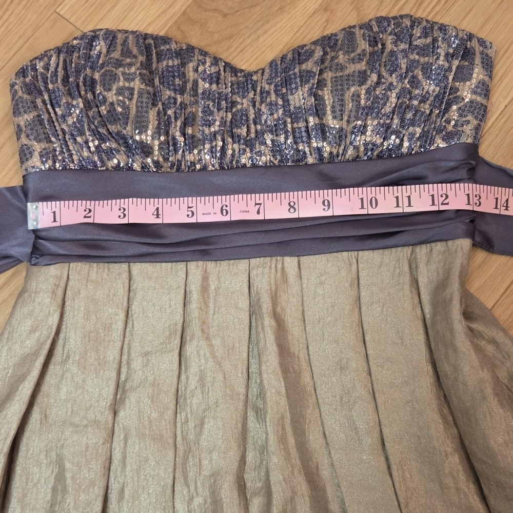Vintage Y2K Cheetah Print Strapless Babydoll Dress-- City Triangles, 3/4 (XS) - Picture 7 of 8